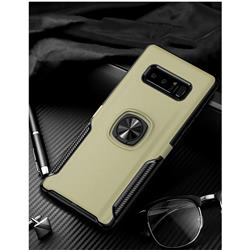 Knight Armor Anti Drop PC + Silicone Invisible Ring Holder Phone Cover for Samsung Galaxy S8 - Champagne