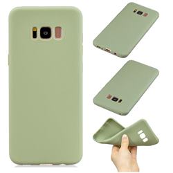 Candy Soft Silicone Phone Case for Samsung Galaxy S8 - Pea Green