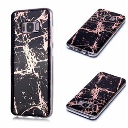 Black Galvanized Rose Gold Marble Phone Back Cover for Samsung Galaxy S8