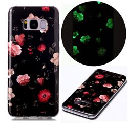 Rose Flower Noctilucent Soft TPU Back Cover for Samsung Galaxy S8