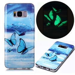 Flying Butterflies Noctilucent Soft TPU Back Cover for Samsung Galaxy S8