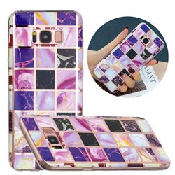 Square Puzzle Painted Marble Electroplating Protective Case for Samsung Galaxy S8
