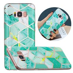Green Glitter Painted Marble Electroplating Protective Case for Samsung Galaxy S8