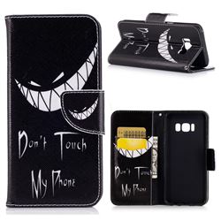 Crooked Grin Leather Wallet Case for Samsung Galaxy S8