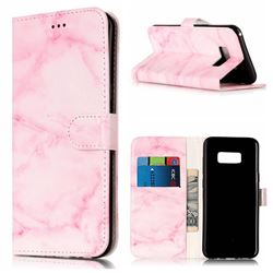 Pink Marble PU Leather Wallet Case for Samsung Galaxy S8