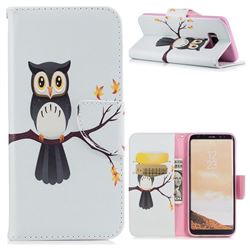 Owl on Tree Leather Wallet Case for Samsung Galaxy S8