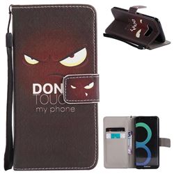 Angry Eyes PU Leather Wallet Case for Samsung Galaxy S8
