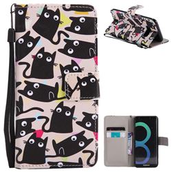 Cute Kitten Cat PU Leather Wallet Case for Samsung Galaxy S8