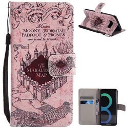 Castle The Marauders Map PU Leather Wallet Case for Samsung Galaxy S8