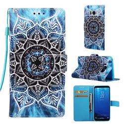 Underwater Mandala Matte Leather Wallet Phone Case for Samsung Galaxy S8