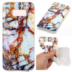 Blue Gold Soft TPU Marble Pattern Case for Samsung Galaxy S8 Plus S8+