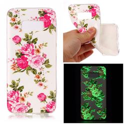 Peony Noctilucent Soft TPU Back Cover for Samsung Galaxy S8 Plus S8+