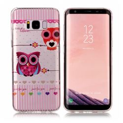 Owls Flower Super Clear Soft TPU Back Cover for Samsung Galaxy S8 Plus S8+