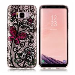 Butterfly Flowers Super Clear Soft TPU Back Cover for Samsung Galaxy S8 Plus S8+