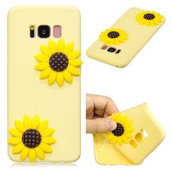 Yellow Sunflower Soft 3D Silicone Case for Samsung Galaxy S8 Plus S8+
