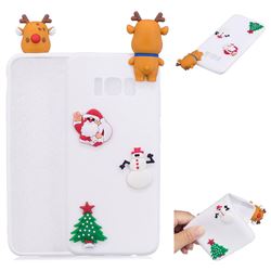 White Elk Christmas Xmax Soft 3D Silicone Case for Samsung Galaxy S8 Plus S8+