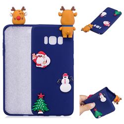 Navy Elk Christmas Xmax Soft 3D Silicone Case for Samsung Galaxy S8 Plus S8+