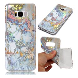 Color Plating Marble Pattern Soft TPU Case for Samsung Galaxy S8 Plus S8+ - Gold