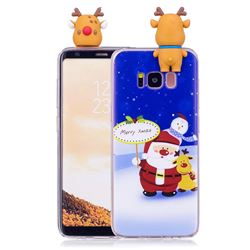 Snow Santa Claus Soft 3D Climbing Doll Soft Case for Samsung Galaxy S8 Plus S8+