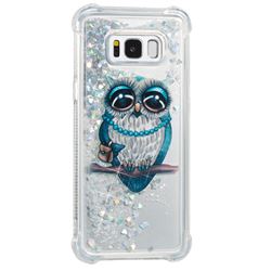 Sweet Gray Owl Dynamic Liquid Glitter Sand Quicksand Star TPU Case for Samsung Galaxy S8 Plus S8+