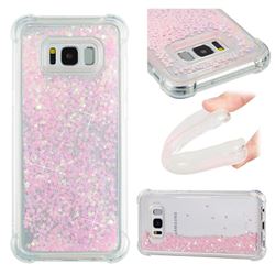 Dynamic Liquid Glitter Sand Quicksand TPU Case for Samsung Galaxy S8 Plus S8+ - Silver Powder Star