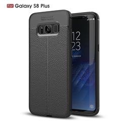 Luxury Auto Focus Litchi Texture Silicone TPU Back Cover for Samsung Galaxy S8 Plus S8+ - Black