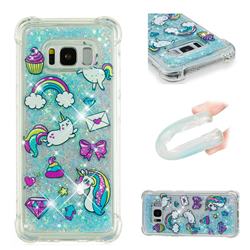 Fashion Unicorn Dynamic Liquid Glitter Sand Quicksand Star TPU Case for Samsung Galaxy S8 Plus S8+