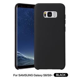 Howmak Slim Liquid Silicone Rubber Shockproof Phone Case Cover for Samsung Galaxy S8 Plus S8+ - Black
