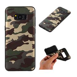 Camouflage Soft TPU Back Cover for Samsung Galaxy S8 Plus S8+ - Gold Green