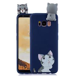 Big Face Cat Soft 3D Climbing Doll Soft Case for Samsung Galaxy S8 Plus S8+