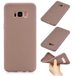 Candy Soft Silicone Phone Case for Samsung Galaxy S8 Plus S8+ - Coffee