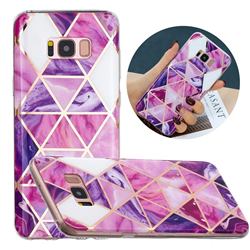 Purple Dream Triangle Painted Marble Electroplating Protective Case for Samsung Galaxy S8 Plus S8+