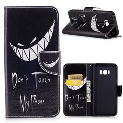 Crooked Grin Leather Wallet Case for Samsung Galaxy S8 Plus S8+
