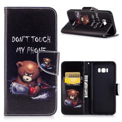 Chainsaw Bear Leather Wallet Case for Samsung Galaxy S8 Plus S8+