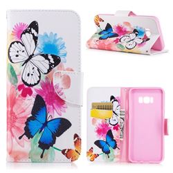 Vivid Flying Butterflies Leather Wallet Case for Samsung Galaxy S8 Plus S8+