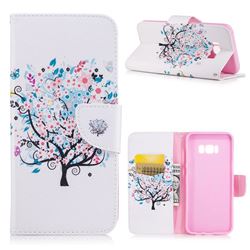 Colorful Tree Leather Wallet Case for Samsung Galaxy S8 Plus S8+