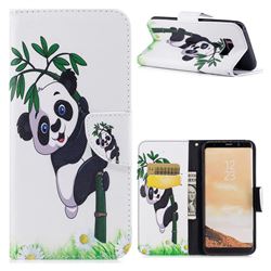 Bamboo Panda Leather Wallet Case for Samsung Galaxy S8 Plus S8+