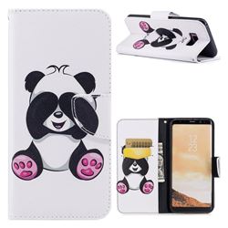 Lovely Panda Leather Wallet Case for Samsung Galaxy S8 Plus S8+