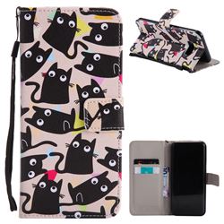 Cute Kitten Cat PU Leather Wallet Case for Samsung Galaxy S8 Plus S8+