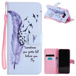 Feather Birds PU Leather Wallet Case for Samsung Galaxy S8 Plus S8+
