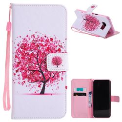 Colored Red Tree PU Leather Wallet Case for Samsung Galaxy S8 Plus S8+