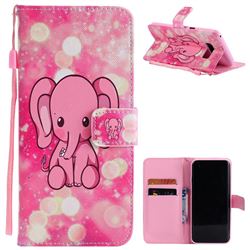 Pink Elephant PU Leather Wallet Case for Samsung Galaxy S8 Plus S8+