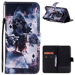 Skull Magician PU Leather Wallet Case for Samsung Galaxy S8 Plus S8+