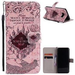 Castle The Marauders Map PU Leather Wallet Case for Samsung Galaxy S8 Plus S8+