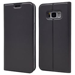 Ultra Slim Card Magnetic Automatic Suction Leather Wallet Case for Samsung Galaxy S8 Plus S8+ - Star Grey