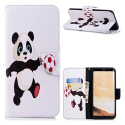 Football Panda Leather Wallet Case for Samsung Galaxy S8 Plus S8+