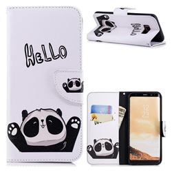Hello Panda Leather Wallet Case for Samsung Galaxy S8 Plus S8+