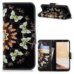 Circle Butterflies Leather Wallet Case for Samsung Galaxy S8 Plus S8+