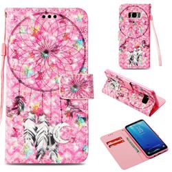 Flower Dreamcatcher 3D Painted Leather Wallet Case for Samsung Galaxy S8 Plus S8+