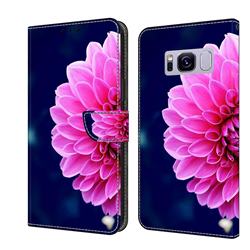 Pink Petals Crystal PU Leather Protective Wallet Case Cover for Samsung Galaxy S8 Plus S8+
